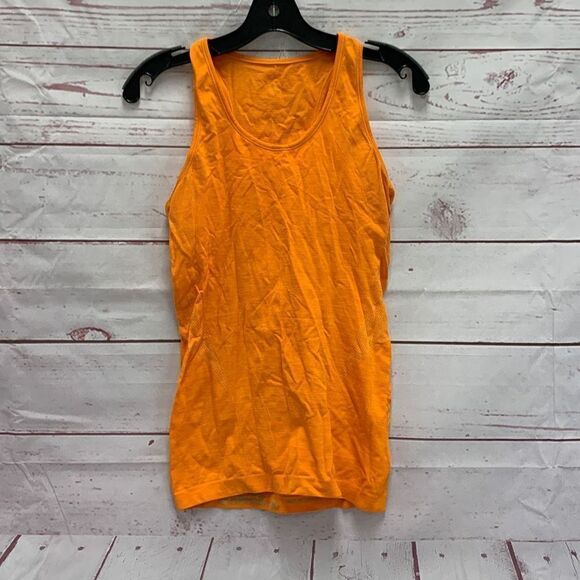 Sweaty Betty women’s orange seamless featherweight gym tank size medium - Picture 1 of 6